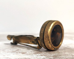 Vintage Brass Hunting Jacket Pin-on Compass, Japan