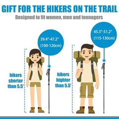 Collapsible Walking Stick for Travel, Adjustable Lightweight Trekking Trail H…