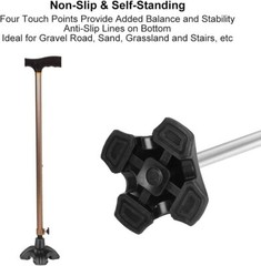Reliable Rubber Cane Tip – Self Standing – Durable – Fits 3/4″ (19mm) Canes