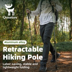 Qunature Telescopic Walking Stick Ultralight Alloy External Lock Hiking Stick