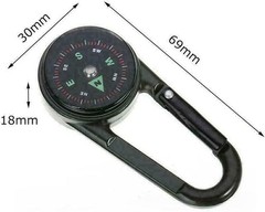 3-in-1 Multifunctional Compass Thermometer Carabiner Keychain for Adventures