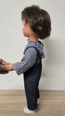 Cute plastic doll GDR doll 50 cm sleep eyes collector Vintage