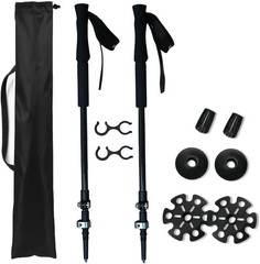 Carbon Fiber Trekking Poles 2 Pcs Ultra Lightweight Telescopic Collapsible