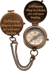 Custom Engraved Compass Gift for Men – Personalized Brass Pocket Compass Antique