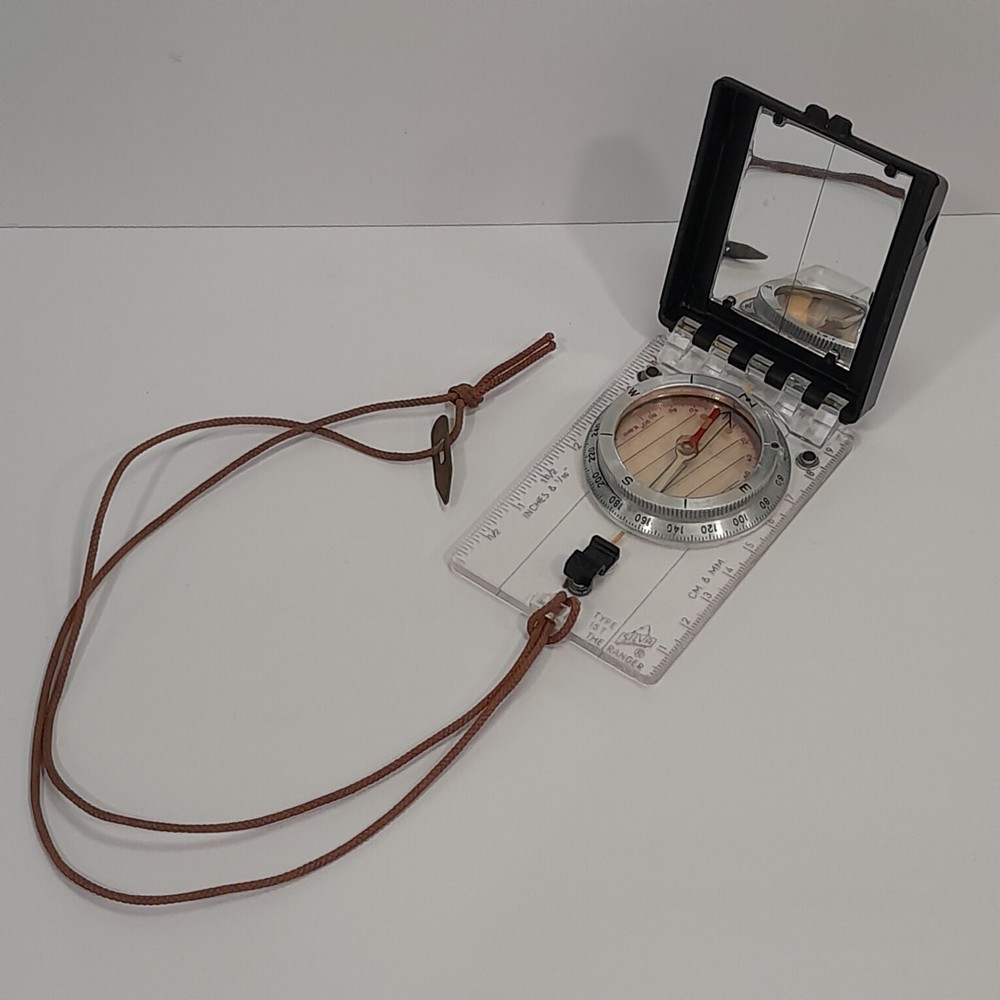Silva The Ranger Type 15T Compass Mirror Sighting Vintage Sweden Lanyard