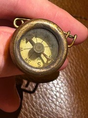 Marble’s Brass Compass Pin On Vintage Working Gladstone Michigan USA