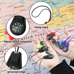 Mini Compass for Kids Keychain – Colorful Outdoor Hiking Survival Tool