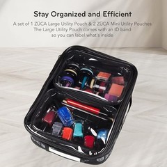 Utility Pouch Combo Set – 1 Large & 2 Mini Utility Makeup Pouch – Durable,