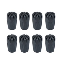 8pcs Rubber Tips Trekking Cane Protectors Hiking Pole Replacement Walking Stick