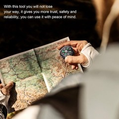 Lightweight Pocket Oil Filled Button Compass, Portable (Green)