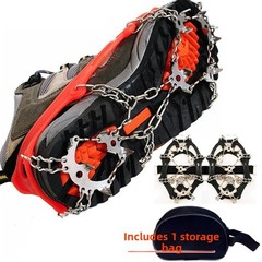 For Outdoor 18 Tooth Stainless Steel Crampons for Hiking Ice Climbing Safety