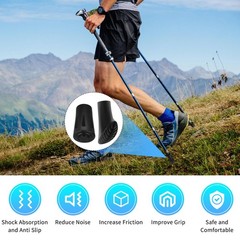 12 Pack Nordic Walking Poles Rubber Buffer, Non Slip Hiking Poles Rubber Puff…