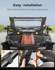 UTV Soft Windshield Fully Waterproof Rear Windshield Compatible with CFMOTO