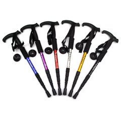 Alpenstock Anti-shock Trekking Poles Adjustable Walking Hiking Nordic Sticks