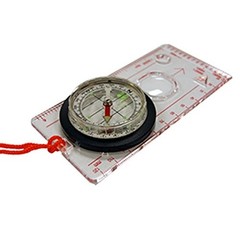 Deluxe Map Compass with Raised Base Plate and Swivel Bezel for Hiking,