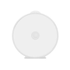 50 Pack Clear Transparent Round Clamshell CD DVD Case, with Lock
