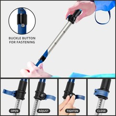 Aluminum Collapsible Trekking Poles, Lightweight Adjustable Hiking Poles