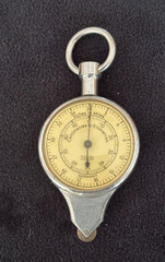 Vtg Selsi Opisometer Compass German Map CM to KM and Inch to Mile, Leather Case