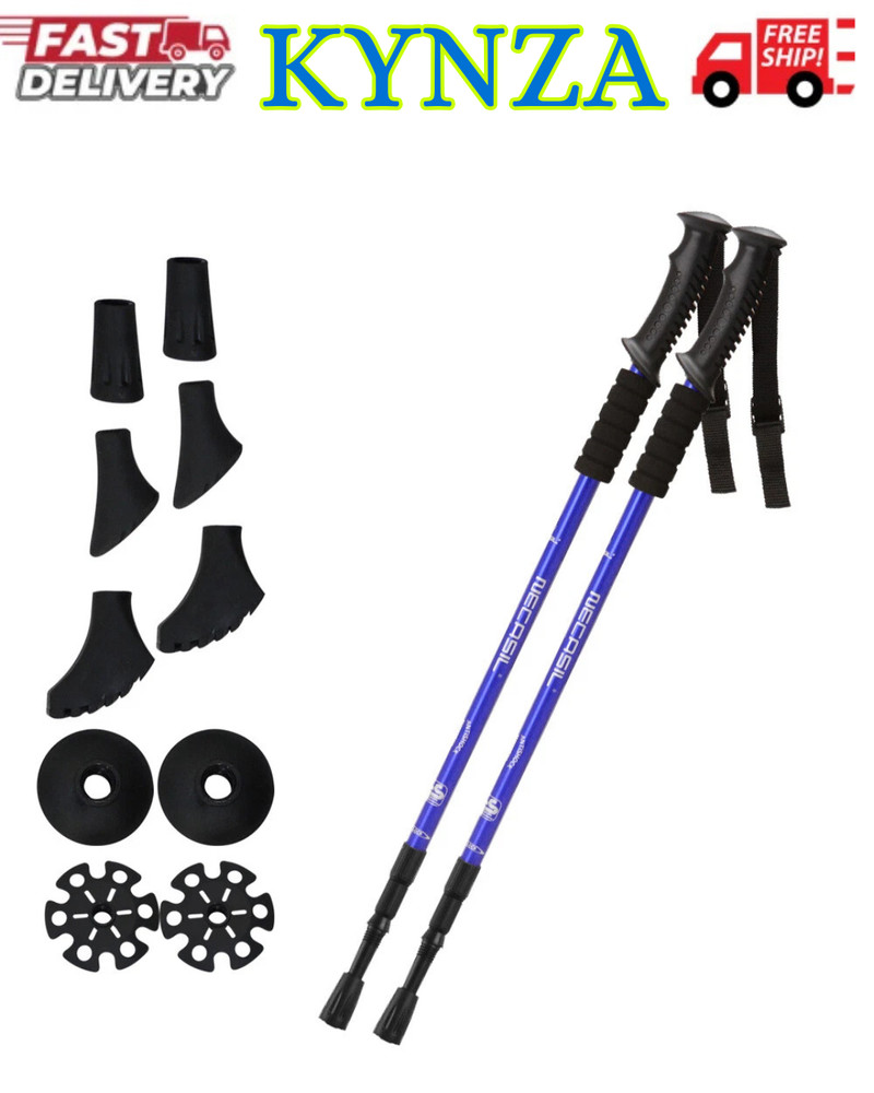 Hiking Trekking Poles, 2 Pack Collapsible, Lightweight, Anti Shock, Walking Stic