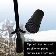 Replacement Rubber Tips 6-Pack Longer Caps for Hiking Sticks Walking Canes