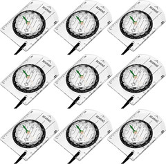 9 Pieces Orienteering Compass Hiking Backpacking Camping Compass Map Reading Out