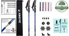 2 Pack Adjustable Walking Sticks, Lightweight Aluminum Hiking Poles for All Ages