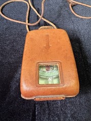 RARE Vintage Barigo Acrylic Glass Compass w/ Mirrored Leather Case – German Made