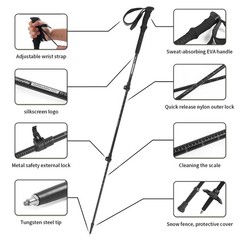 Naturehike ST03 Snow Pro Trekking Poles Outdoor Aluminum Alloy Camping Hiking Ca