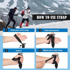 Lightweight Aluminum Alloy Collapsible Trekking Poles 2 Pack