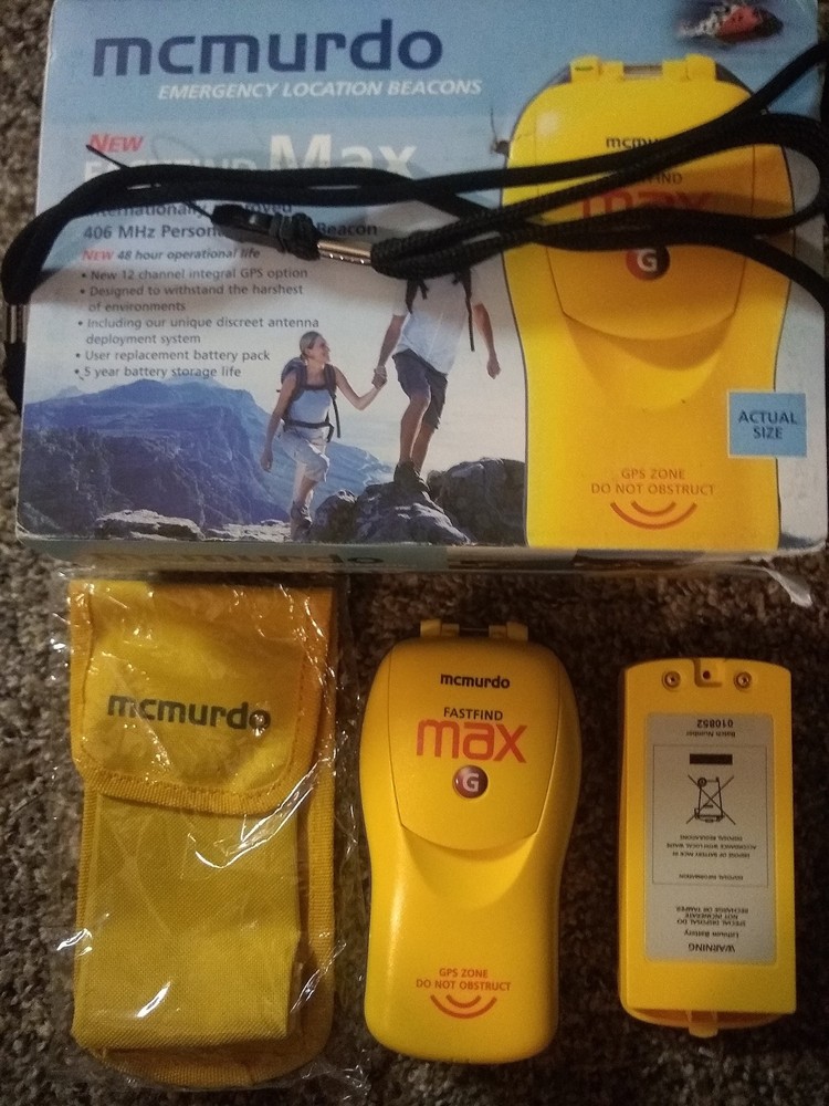 McMurdo Fast Find Max G Personal Locator Beacon – Battery Good ’til April 2027!