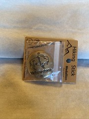 Yellowstone Bison Hiking Stick Medallion, New