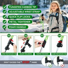 Collapsible Hiking Poles Kids 2 Pack Aluminum Trekking Poles Collapsible Hiking