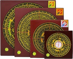Chinese Compass I Ching Luo Pan Azimuth Indicator Home Decorational 4/6/7/9in