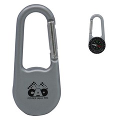 camping carabiner with compass