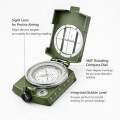 Waterproof Multipurpose Survival Camping Hiking Compass Geological Digital Comp