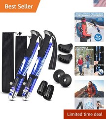 Telescopic Hiking Poles – Adjustable 43″ to 51″ for Outdoor Adventures