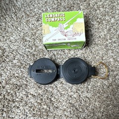 Lensatic Compass Lightweight Hiking Gear Black Direction Sensor Metal w/plastic