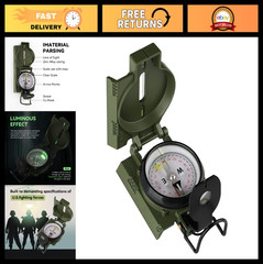 Wilderness Survival Compass for Kids – Magnetic Navigation Gear Set for Hiking,