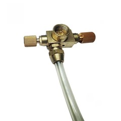 Brass Inflation Valve Adapter Designed for Flat Fuel Canisters and Stoves