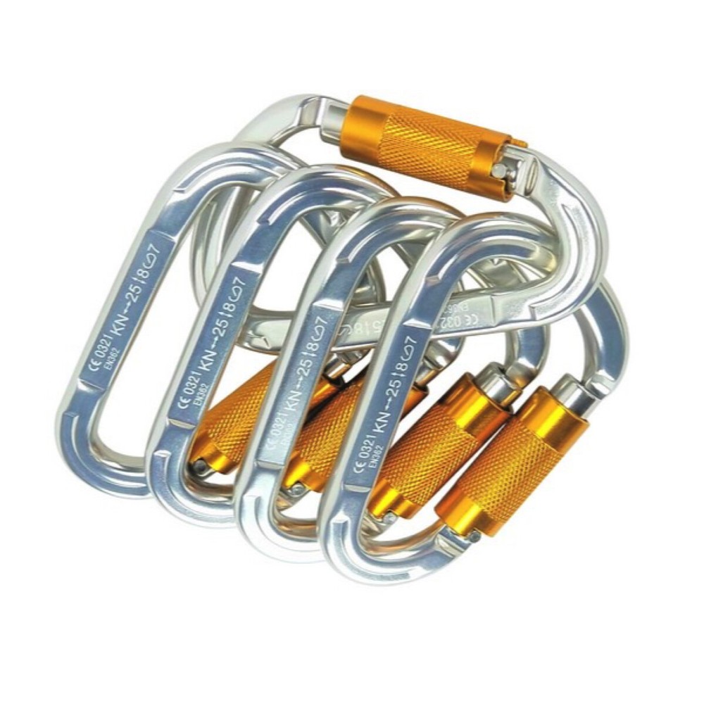 5 – 25kn Carabiners Heavy Duty Climbing Twist Lock Auto Locking Aluminum D Ring