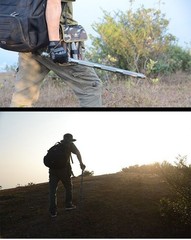 55in Hiking Tactical Stick Walking Staff – Outdoor Multitool Gear Trekking Pole
