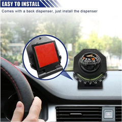 Car Compass, Car Dashboard Compass Ball with Slope Meter, Adjustable Night Vi…