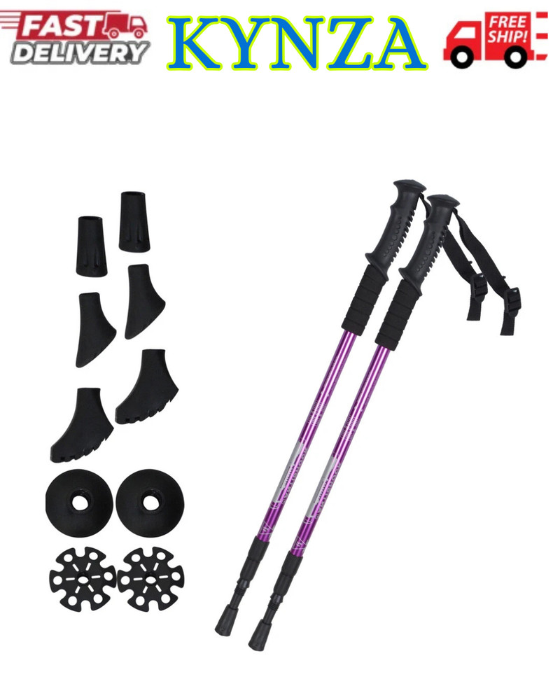 Hiking Trekking Poles, 2 Pack Collapsible, Lightweight, Anti Shock, Walking Stic