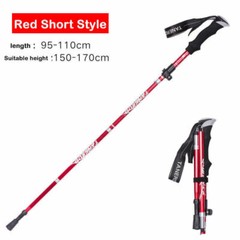Aluminium Anti Shock Walking Trekking Hiking Stick Pole Alpenstock For Sports