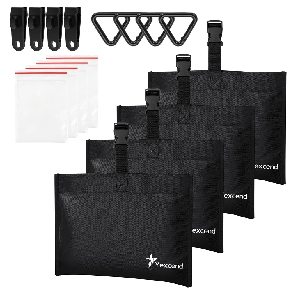 Yexcend 4 Packs Boat Cover Sand Bag Mooring Kit, 600D Marine Grade Polyester…