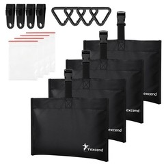 Yexcend 4 Packs Boat Cover Sand Bag Mooring Kit, 600D Marine Grade Polyester…