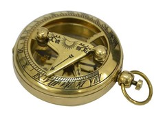 Push button Brass Pocket Compass