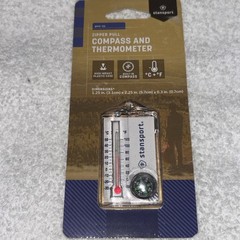 Stansport Zipper Pull Compass and Thermometer NEW