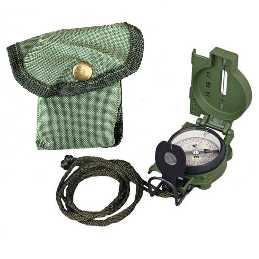 Camenga Model 3H Tritium Lensatic Compass US Military Olive Drab