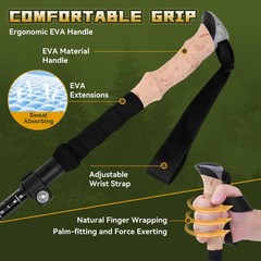 Trekking Poles Aircraft-Grade Aluminum Alloy-Strong Lightweight Collapsible W…